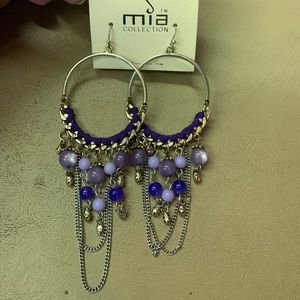 Mia Collection Purple Earrings